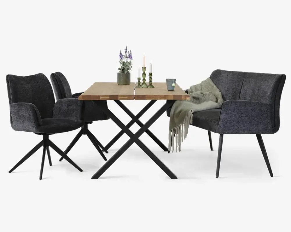 Online Daells Bolighus 3 pers. spisebænk i grå