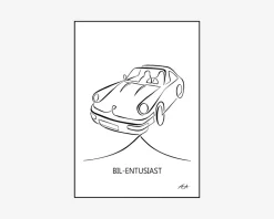 Discount Daells Bolighus A3 Plakat Bil-Entusiast