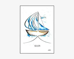 Discount Daells Bolighus A3 Plakat Sejler Malet