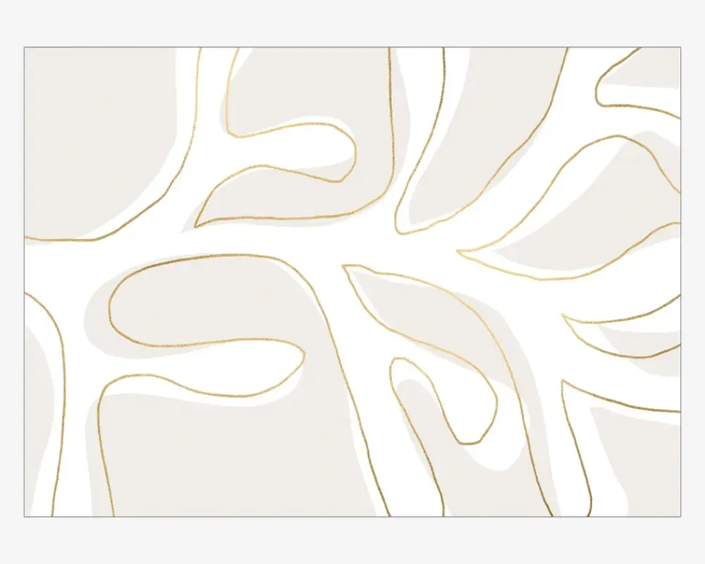 Daells Bolighus Abstract Twig White And Gold A5