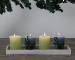 Online Daells Bolighus Bakke grå træ 40x14x3,2 cm