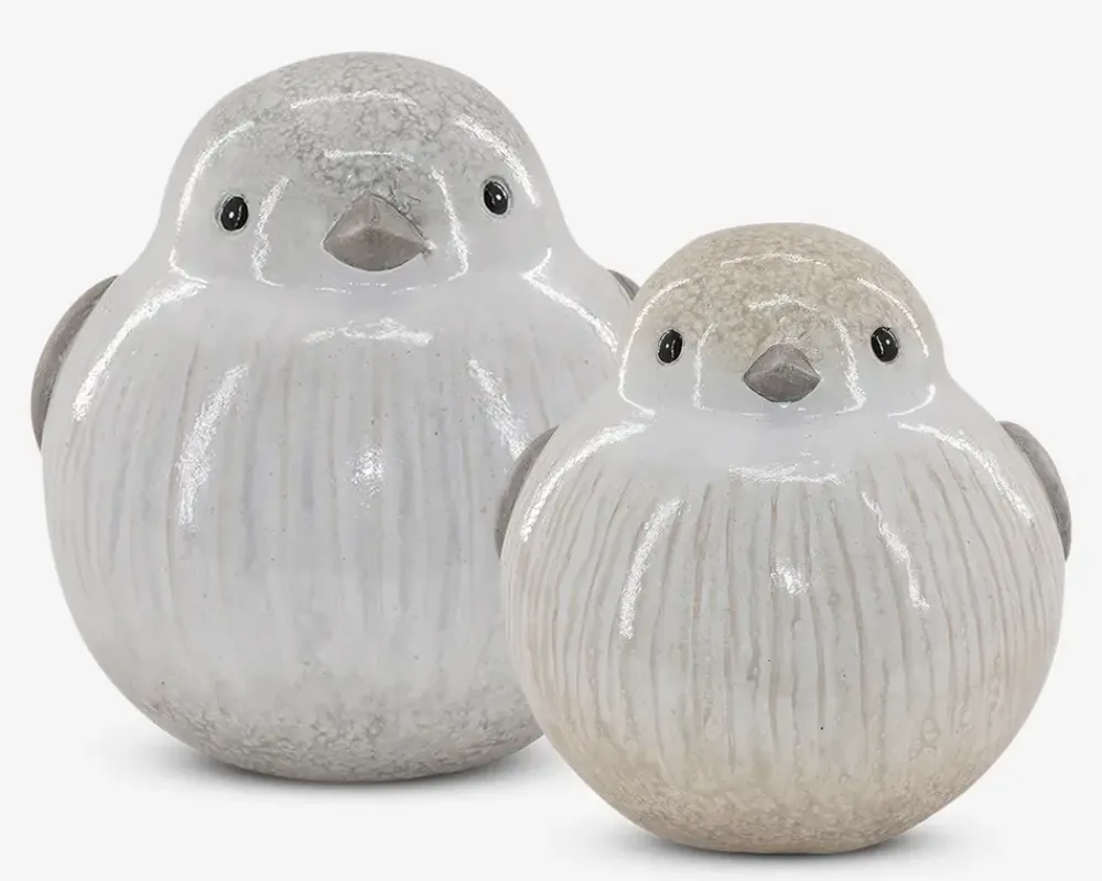 Daells Bolighus Bertha keramik fugl hvid H.24 cm