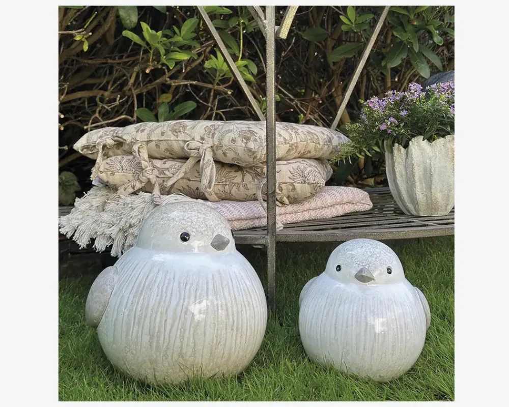 Daells Bolighus Bertha keramik fugl hvid H.24 cm