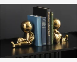 Outlet Daells Bolighus Bogstøtte Joey keramik guld H.17,2 cm