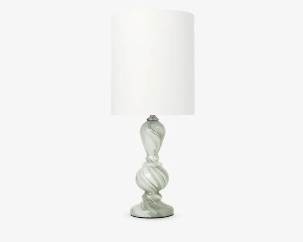 Outlet Daells Bolighus Bordlampe Christine Seagrass H.70 cm Hvid, Grøn