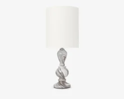 New Daells Bolighus Bordlampe Christine Taupe H.70 cm Brun, Hvid