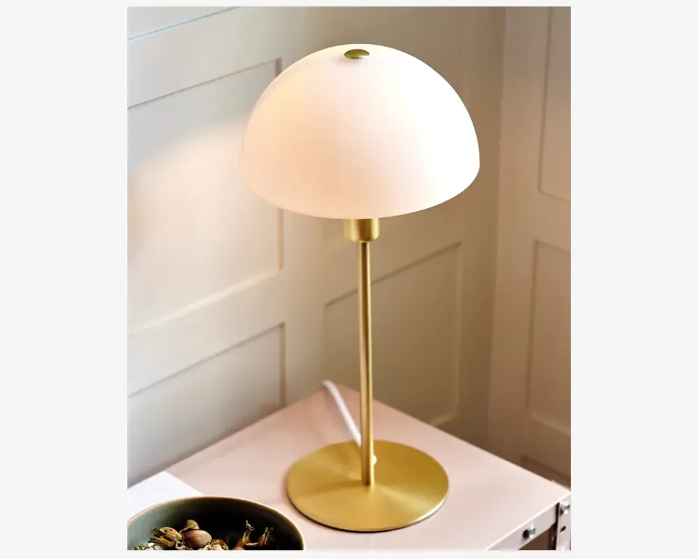 Clearance Daells Bolighus Bordlampe Ellen Opal/ H.41,5 cm Messing