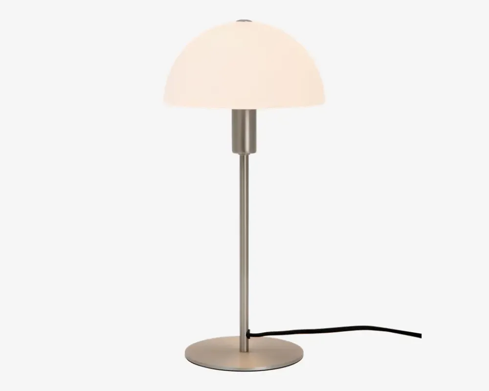 Online Daells Bolighus Bordlampe Ellen Opal/stål H.41,5 cm Grå, Hvid