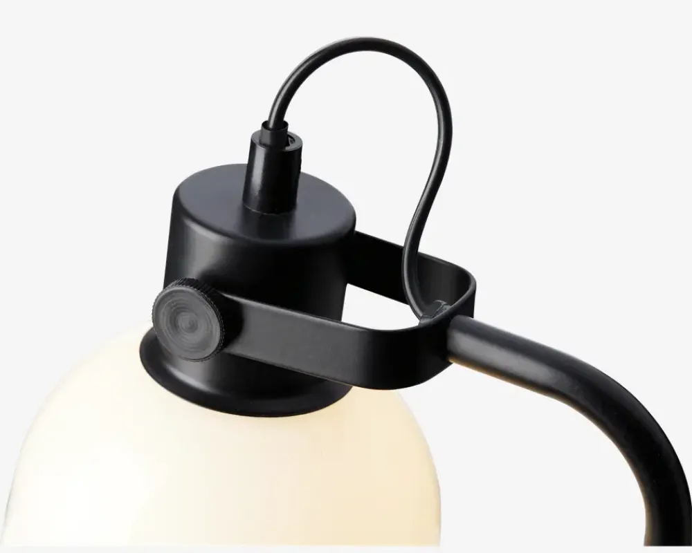 Best Daells Bolighus Bordlampe Glow sort/opal H.43 cm