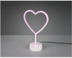 Hot Daells Bolighus Bordlampe Hjerte Pink H.30,5 cm Lyserød