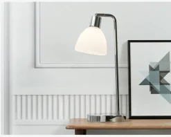 Daells Bolighus Bordlampe Ray H.40 cm Krom, Hvid