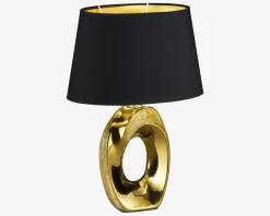 New Daells Bolighus Bordlampe Taba Guld H.33 cm Guld, Sort