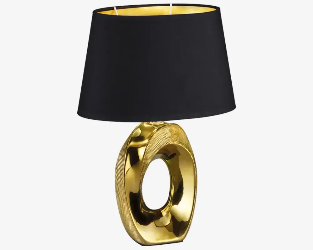 New Daells Bolighus Bordlampe Taba Guld H.33 cm Guld, Sort