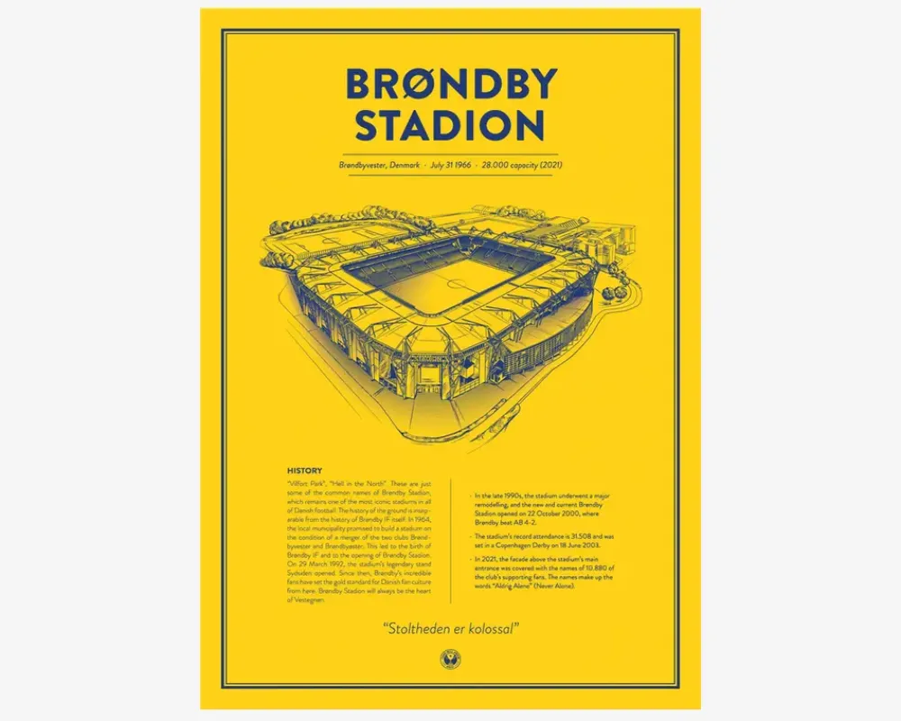 Best Daells Bolighus Brøndby stadion 50x70 cm