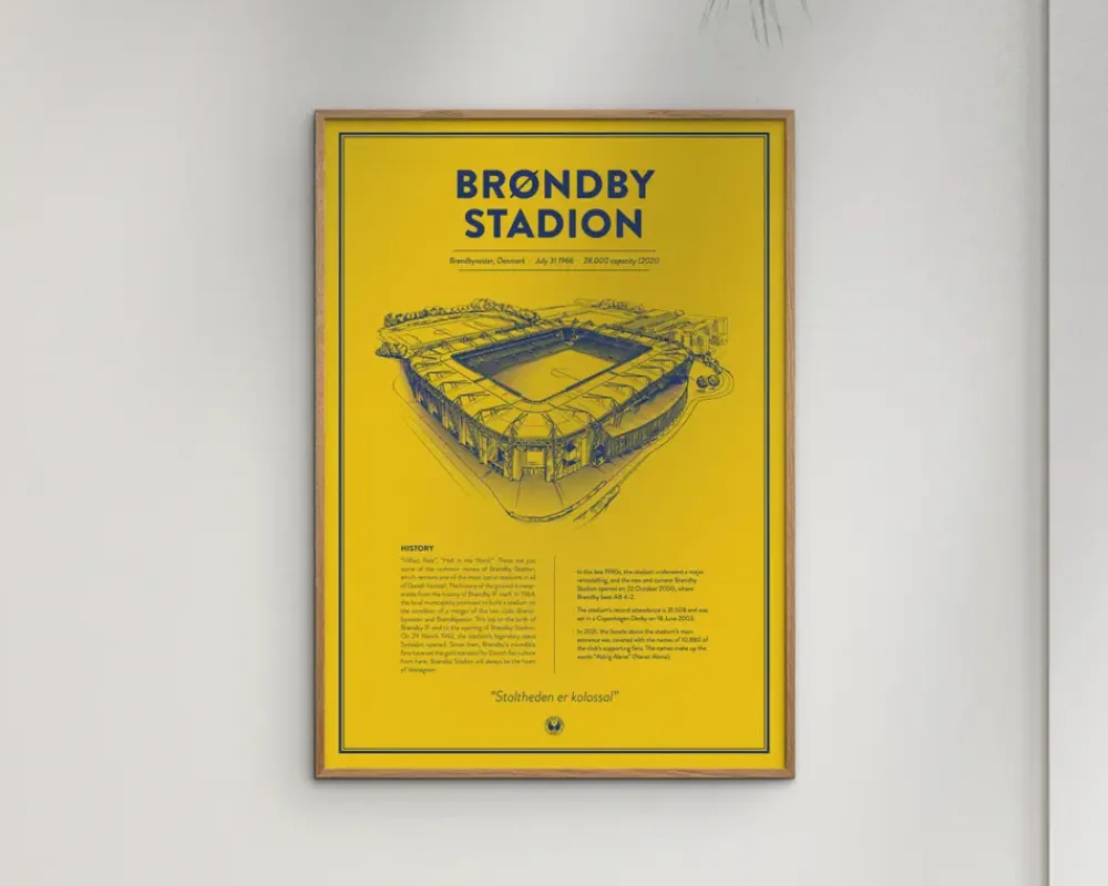 Best Daells Bolighus Brøndby stadion 50x70 cm