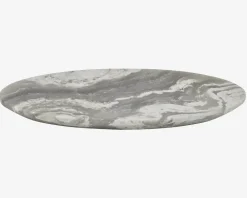 Sale Daells Bolighus Bræt Marmor Grå/Grøn Ovalt L.30,5