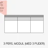 Sale Daells Bolighus Choise Living 3 Pers. Modul m/3 Puder Stof gr. 1