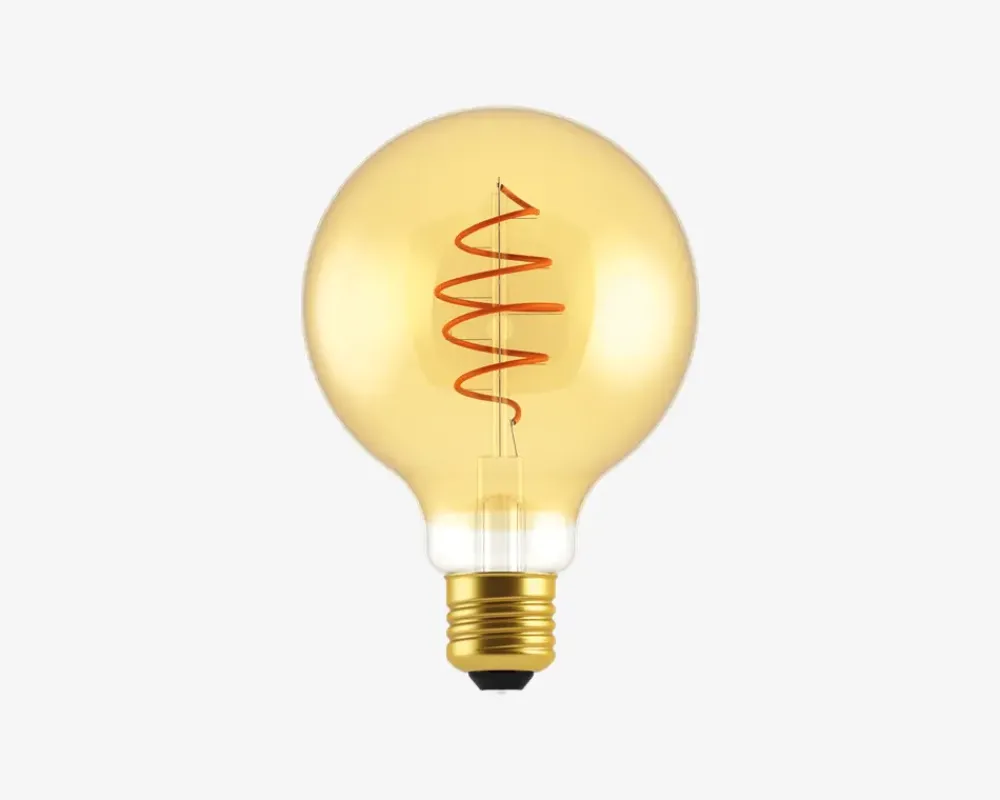 Online Daells Bolighus Deko Globepære Spiral Guldfarvet E27