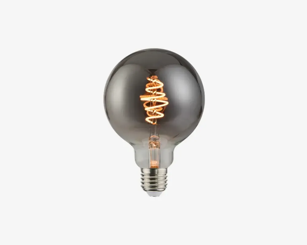 Clearance Daells Bolighus Deko Globepære Spiral Røgfarvet E27