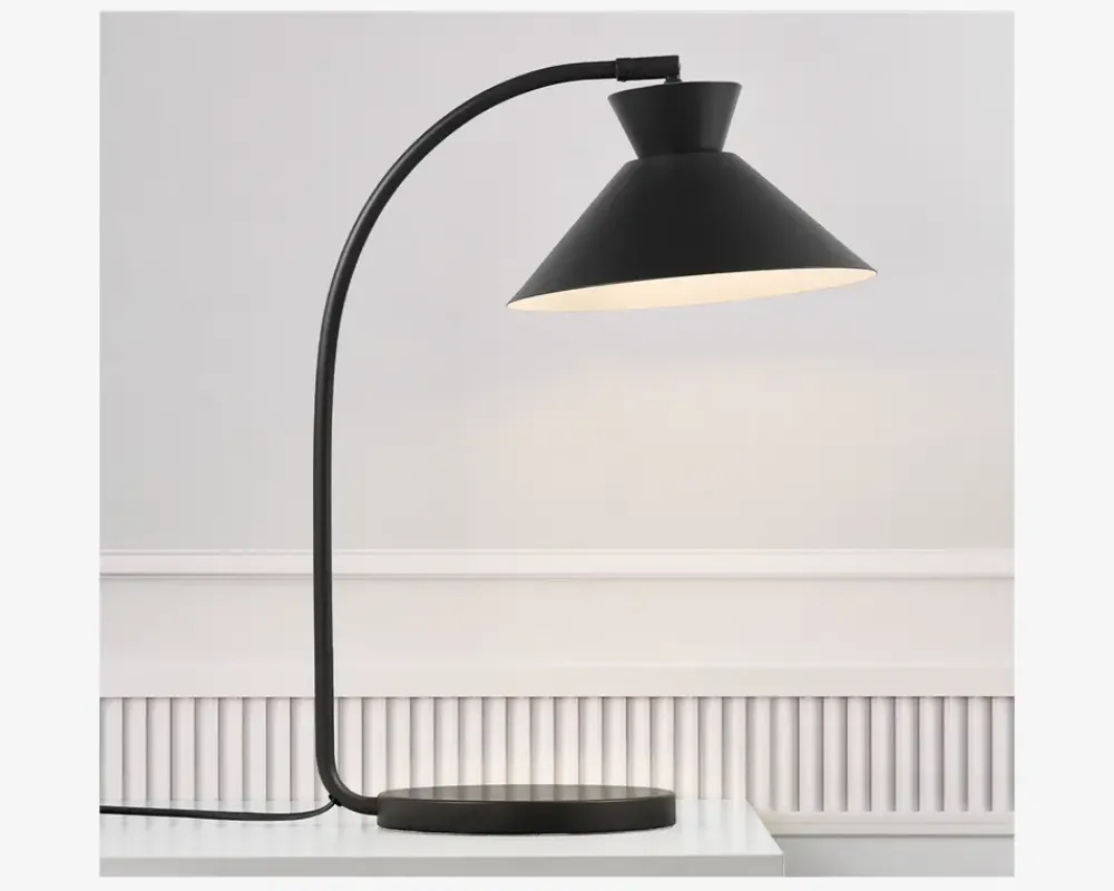 Clearance Daells Bolighus Dial Bordlampe Sort H.51 cm