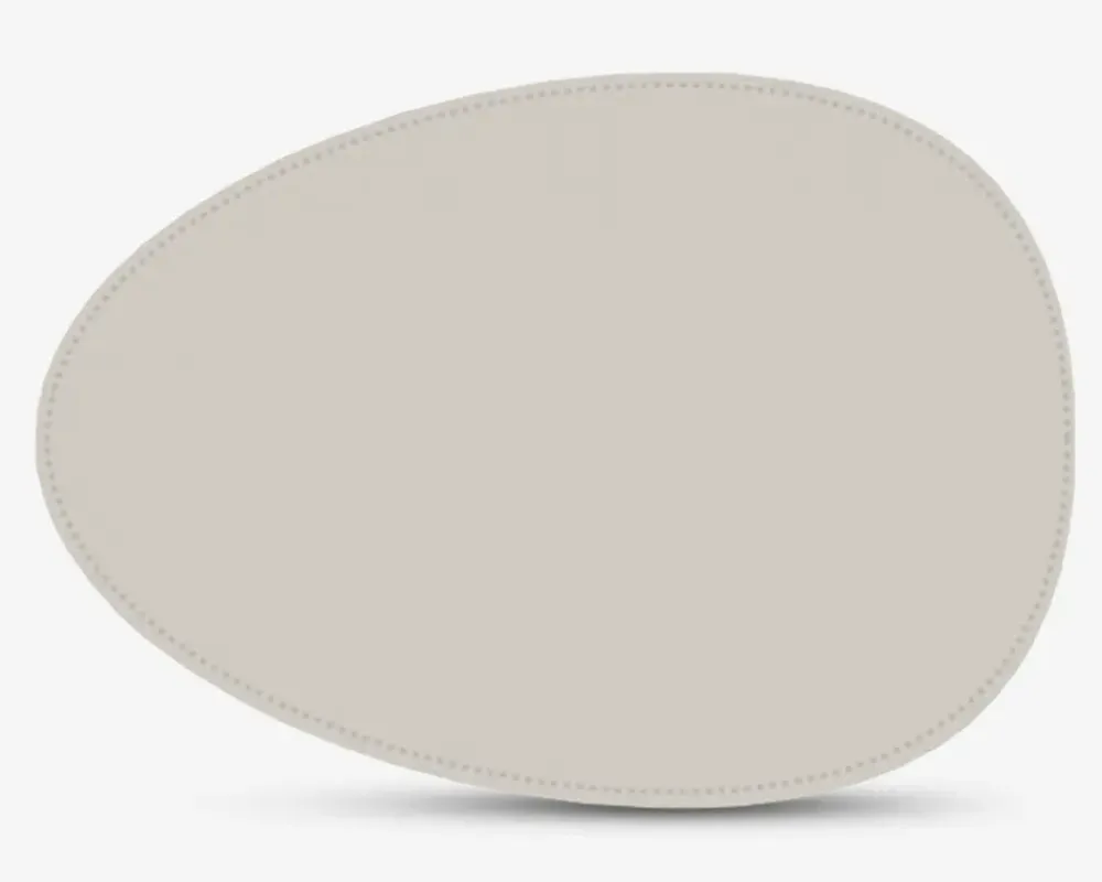 Best Daells Bolighus Dækkeserviet oval lys pu 42x33 cm Grå