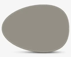 Clearance Daells Bolighus Dækkeserviet oval mørk pu 42x33 cm Grå