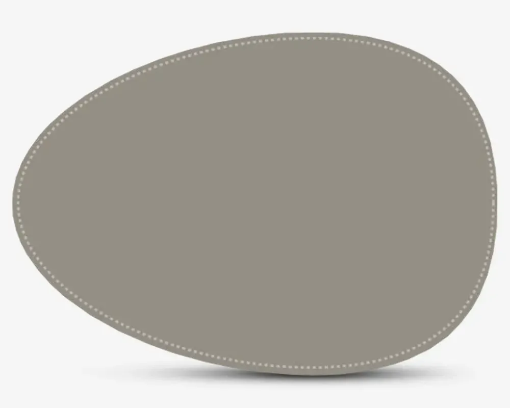 Clearance Daells Bolighus Dækkeserviet oval mørk pu 42x33 cm Grå