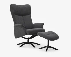 Daells Bolighus Drejestol Inkl. Fodskammel Grå