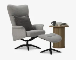 New Daells Bolighus Drejestol Inkl. Fodskammel Beige