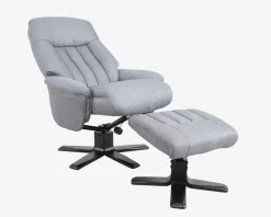 Best Daells Bolighus Drejestol Inkl. Fodskammel Grå