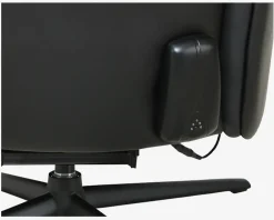 Sale Daells Bolighus Drejestol m/Indbygget Fodskammel Sort Læder