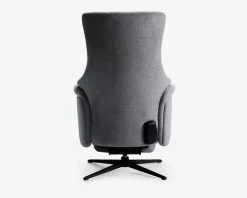 Outlet Daells Bolighus Drejestol m/indbygget fodskammel grå stof