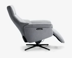 Outlet Daells Bolighus Drejestol m/indbygget fodskammel grå stof