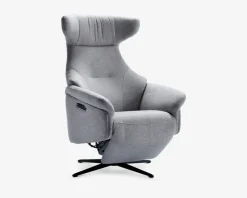 Clearance Daells Bolighus DREJESTOL M/SKAM GRÅ STOF/SORT