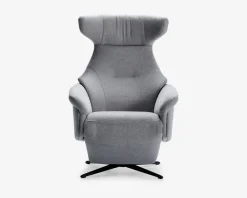 Clearance Daells Bolighus DREJESTOL M/SKAM GRÅ STOF/SORT