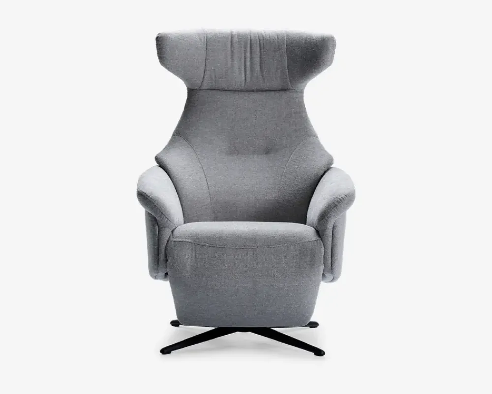 Clearance Daells Bolighus DREJESTOL M/SKAM GRÅ STOF/SORT