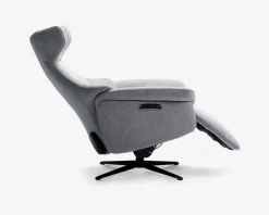 Clearance Daells Bolighus DREJESTOL M/SKAM GRÅ STOF/SORT