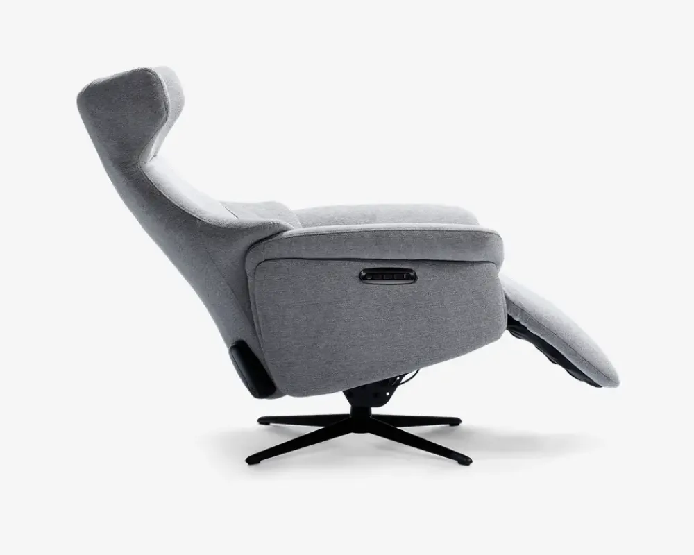 Clearance Daells Bolighus DREJESTOL M/SKAM GRÅ STOF/SORT