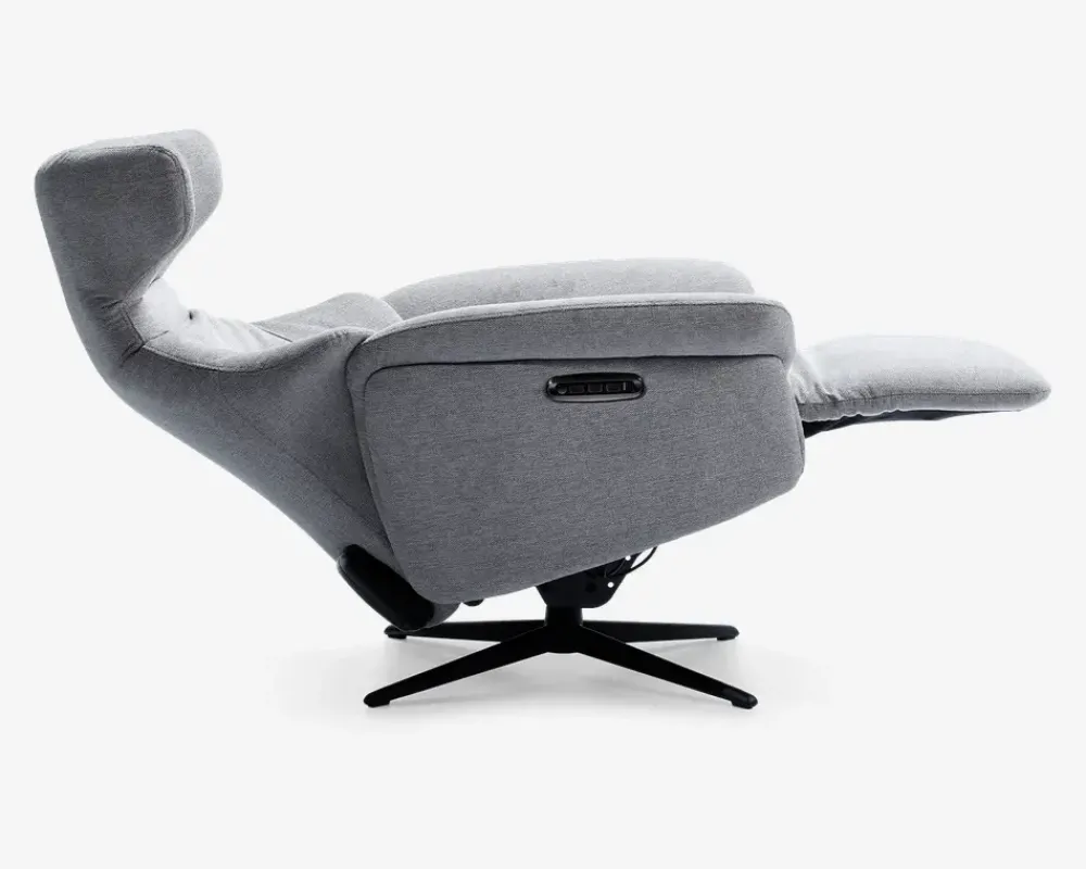 Clearance Daells Bolighus DREJESTOL M/SKAM GRÅ STOF/SORT