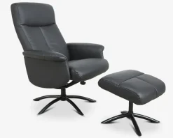 Discount Daells Bolighus Drejestol Sit-Well 1 Sort Læder