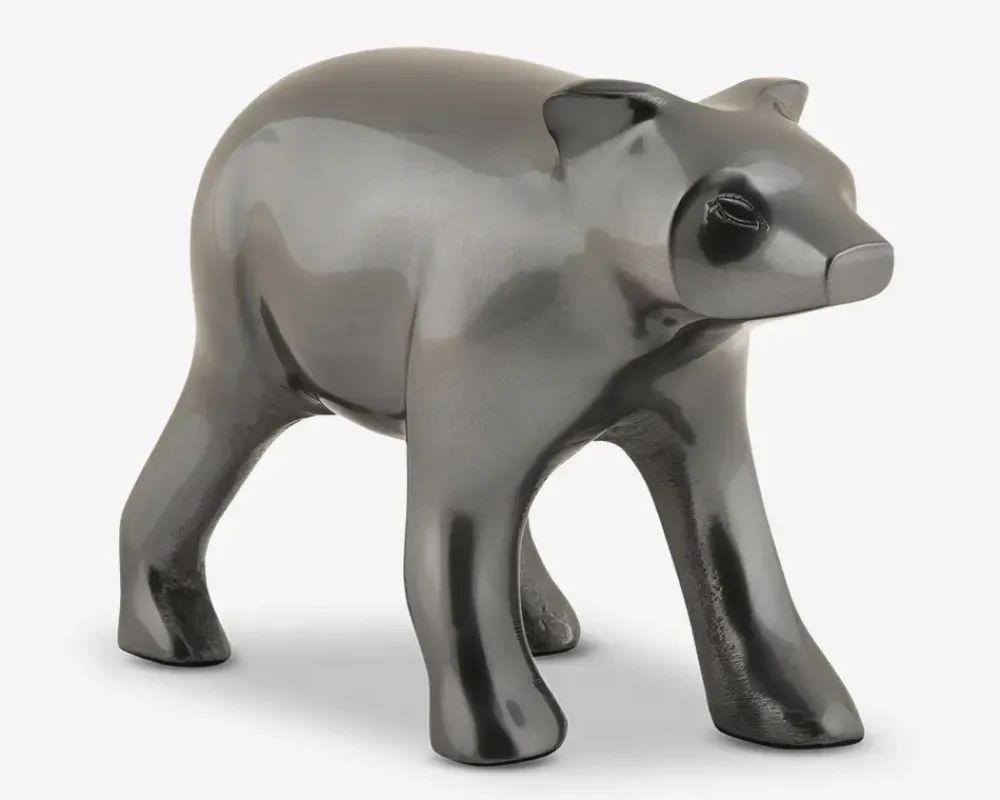 Discount Daells Bolighus Figur bjørn koksgrå metal H.10,5 cm