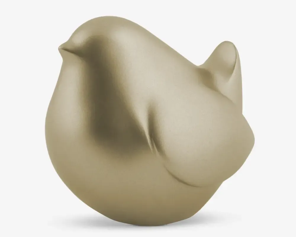 Best Daells Bolighus Figur fugl farvet H.9,6 cm Guld