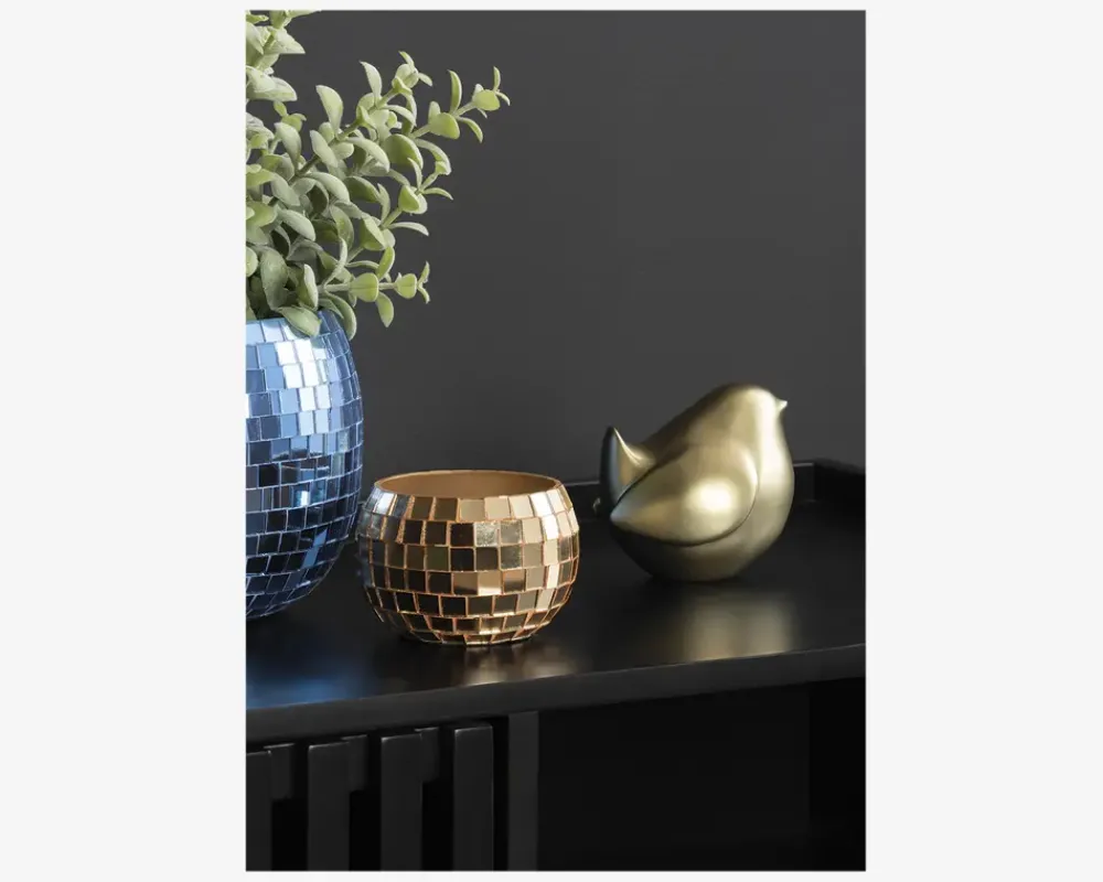 Best Daells Bolighus Figur fugl farvet H.9,6 cm Guld