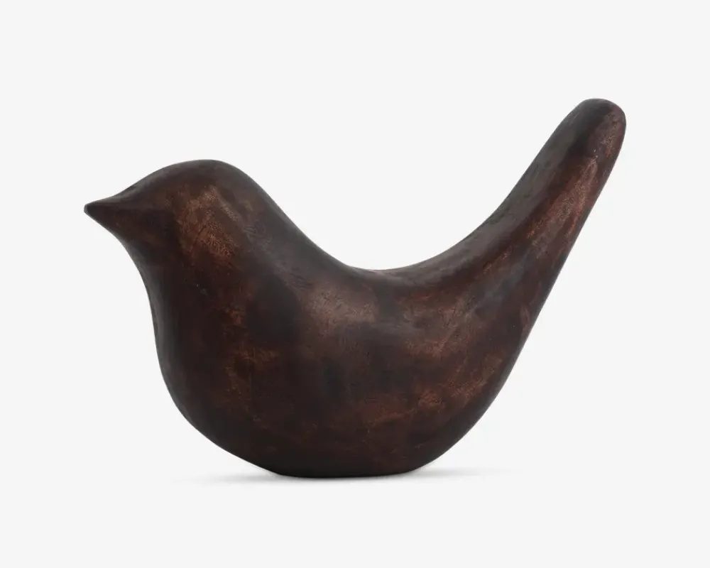 New Daells Bolighus Figur fugl H.12,5 cm Valnød