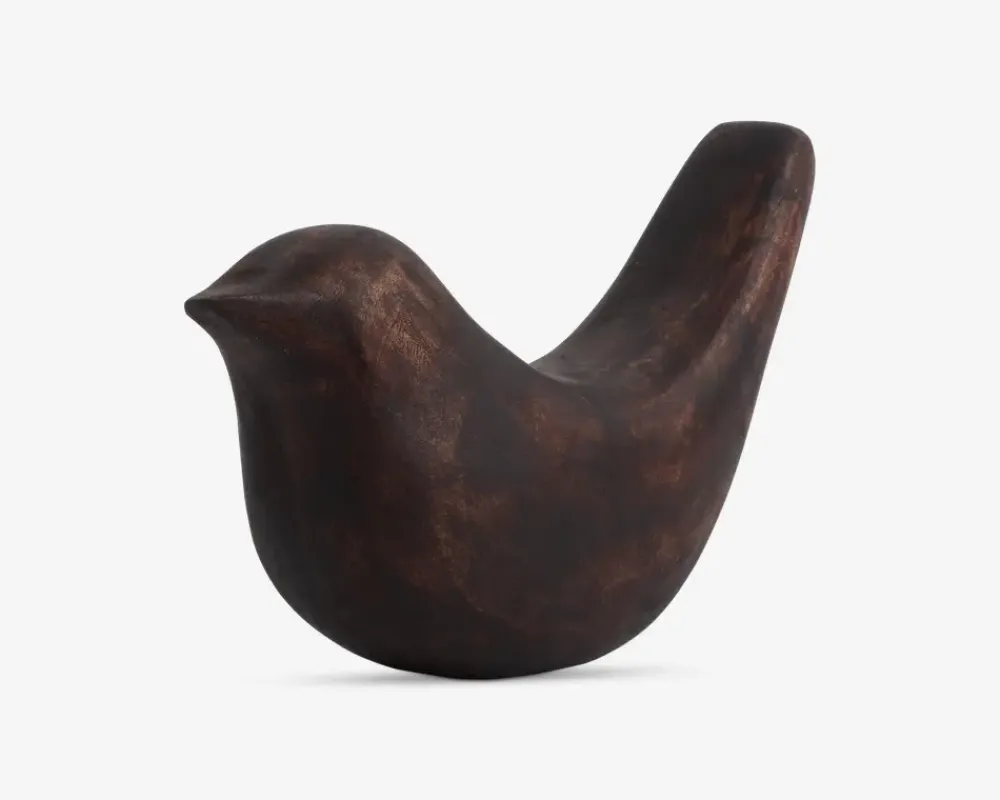 New Daells Bolighus Figur fugl H.12,5 cm Valnød