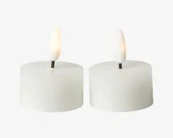 Clearance Daells Bolighus Fyrfadslys 2Stk Led Hvid Ø.7cm