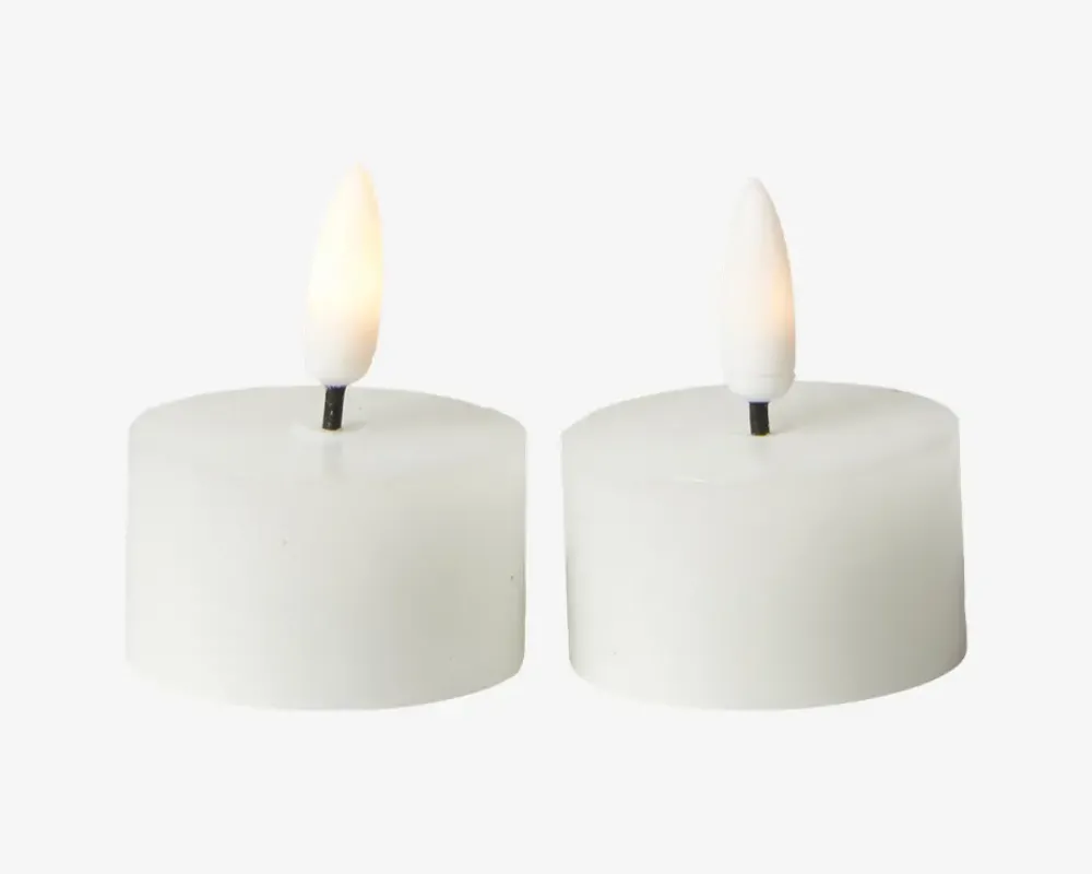 Clearance Daells Bolighus Fyrfadslys 2Stk Led Hvid Ø.7cm