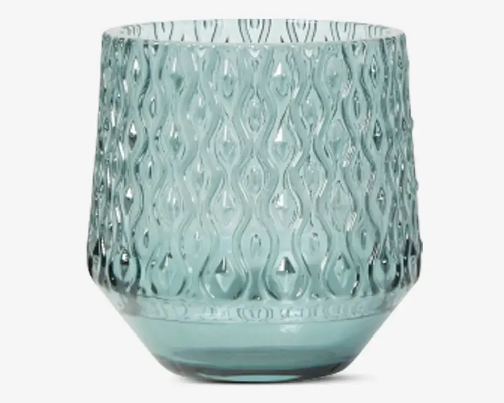 Hot Daells Bolighus Fyrfadsstage blå Ø.8 x H. 8 cm