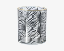 Discount Daells Bolighus Fyrfadsstage Glas M/Guldkant Ass.Design