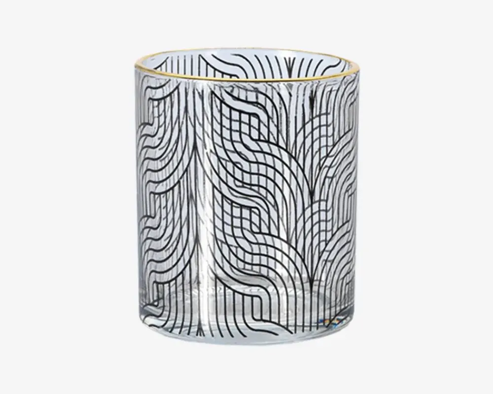 Discount Daells Bolighus Fyrfadsstage Glas M/Guldkant Ass.Design